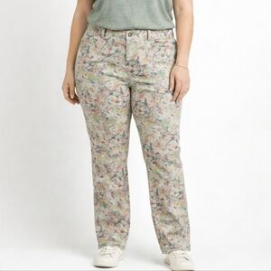 Gloria Vanderbilt Floral Amanda Straight Leg Jeans Size 12P